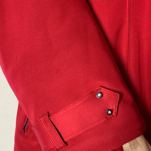 MeCo Women's Red Hooded Zip-Up Jacket - Picture 5 of 12